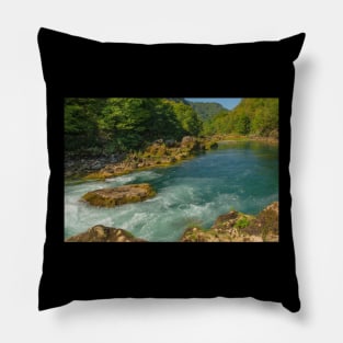 Una River at Bottom of Strbacki Buk in Bosnia Pillow