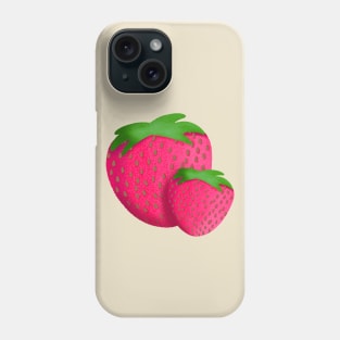 Strawberries Art Fruits Kitchen Retro 50s Strawberry Phone Case