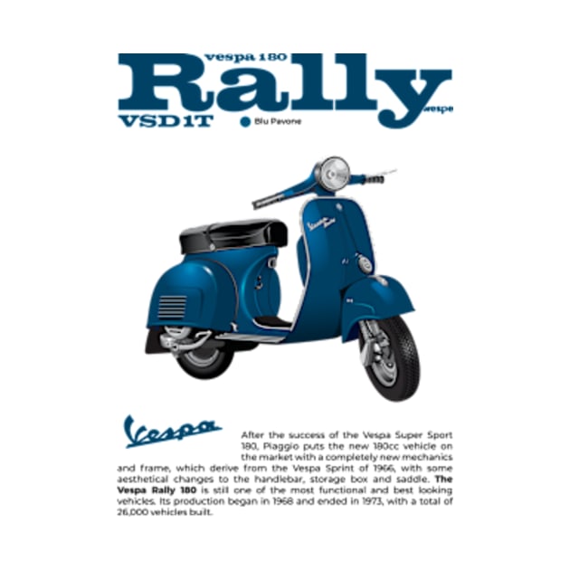 Vespa 180 Rally | Blu Pavone by wespe