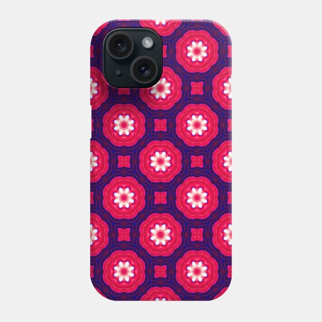 Berry Red Kaleidoscope Pattern Phone Case by Amanda1775