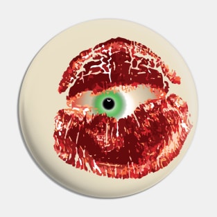 Eye in lips Pin