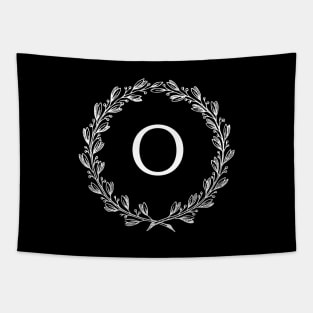 Beautiful Letter O Alphabet Initial Monogram Wreath Tapestry