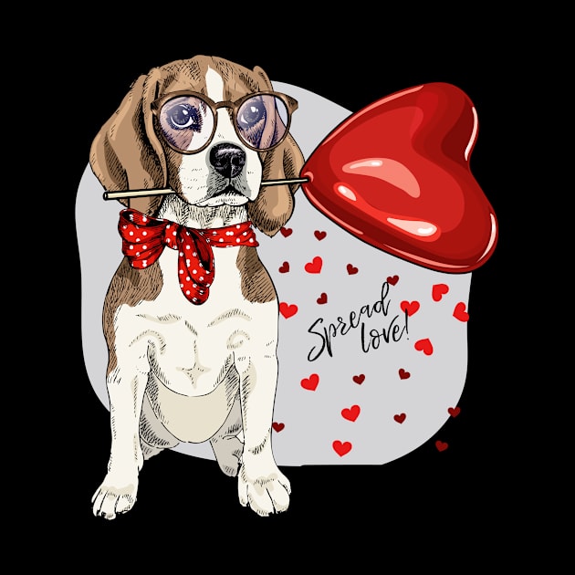 dog spread love by bignosestudios