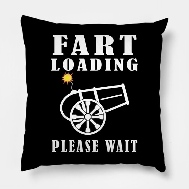 Fart Loading Please Wait Pillow by ArticArtac