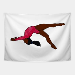 Simone Biles Gymnastics Drawing Tapestry