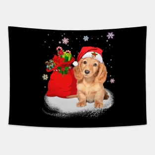 Christmas Santa Dachshund Tapestry