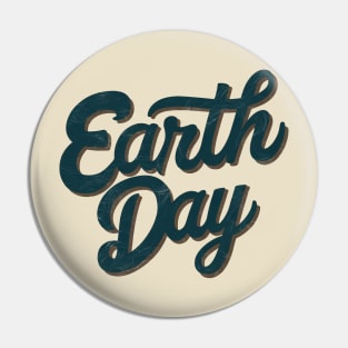 Earth Day T-Shirt | Cool Stylized Text | Earth Tones Pin