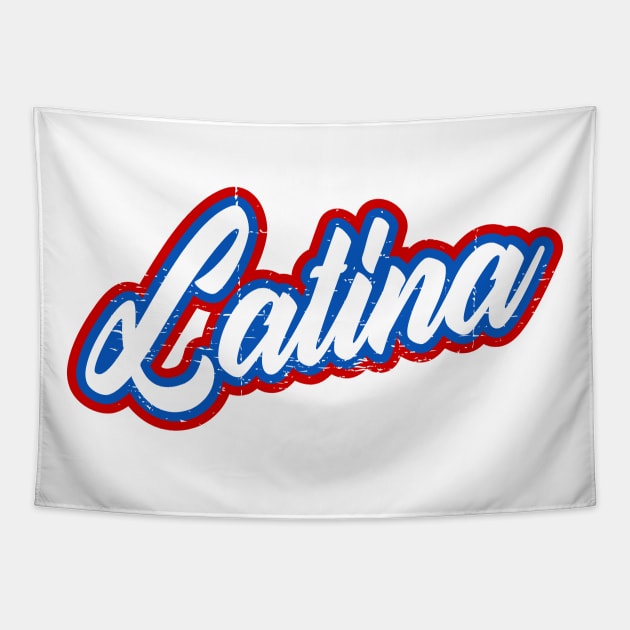 Latina - red white blue design Tapestry by verde