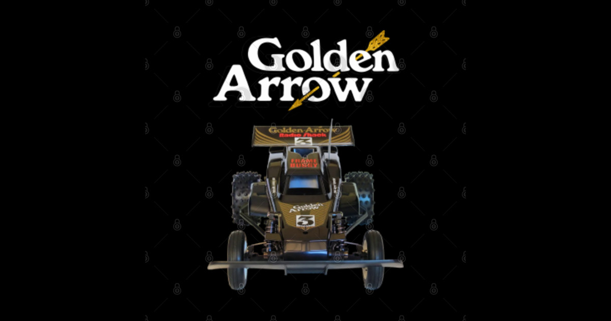 Golden Arrow Frame Buggy Radioshack Sticker TeePublic