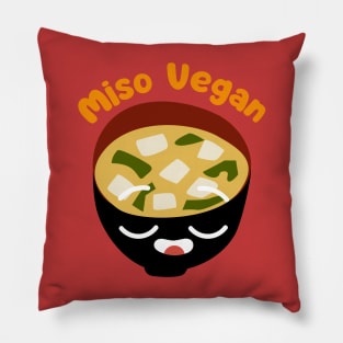 Miso Vegan Pun I'm Vegan Vibes Pun Pillow