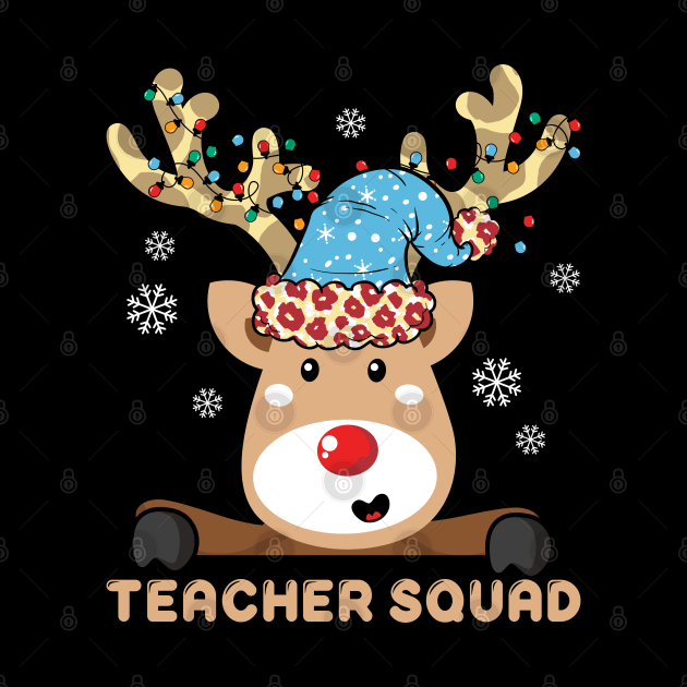 Teacher Squad Cutest Reindeer Squad by MZeeDesigns