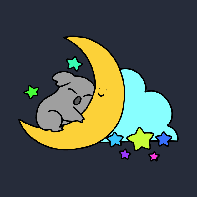 Koala Hugging a Crescent Moon by saradaboru