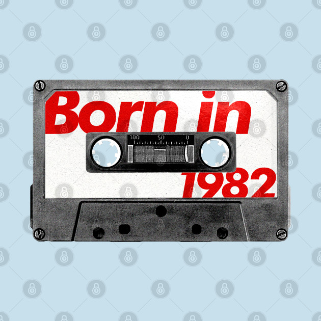 Discover Born in 1982 ///// Retro Style Cassette Birthday Gift Design - Born In 1982 - T-Shirt