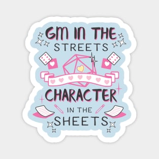 DM in the Streets, Character in the Sheets! Magnet