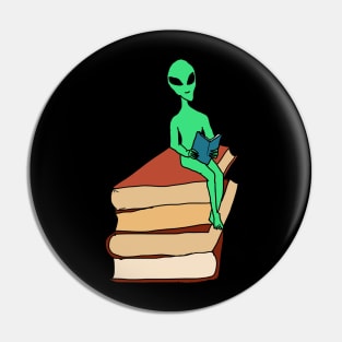 Alien reading Pin