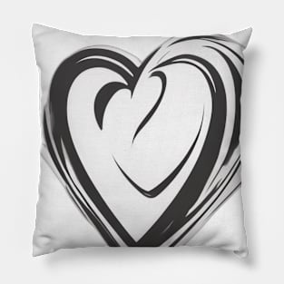 Abstract Swirling Heart Design No. 705 Pillow