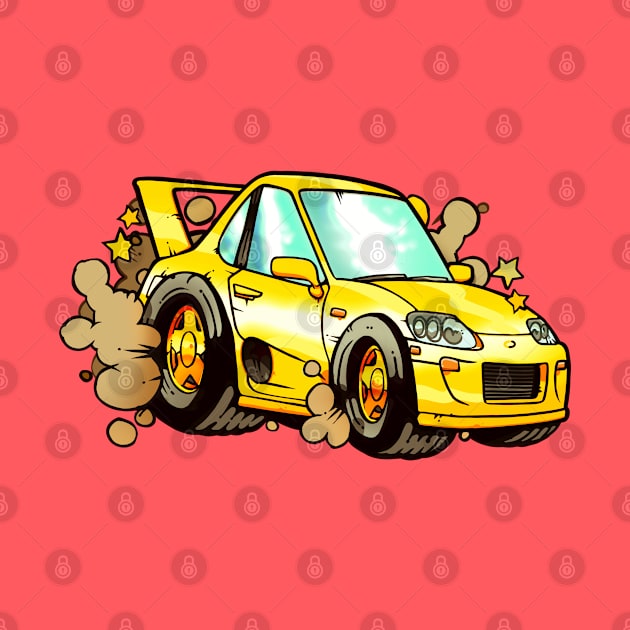 Cute Car Chibi Yellow by CreativeOpus