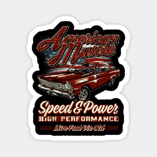 American Muscle Car Speed and Power IV Magnet