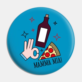 WINE AND PIZZA FRIENDS Pin