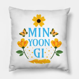 Min Yoongi - Floral Suga BTS Army - Min Yoon-gi Pillow