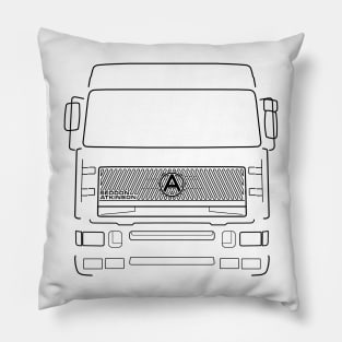 Seddon Atkinson Strato classic lorry black outline graphic Pillow