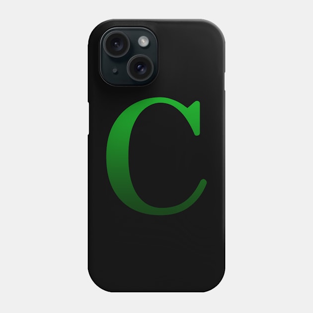 Green Roman Numeral 100 C Phone Case by Numerica