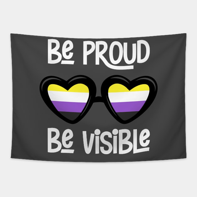 Be Proud. Be Visible. (Nonbinary) Tapestry by NinthStreetShirts