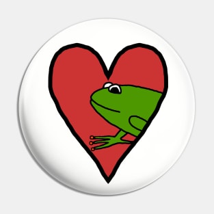 My Valentine Frog Man I love Frogs Pin