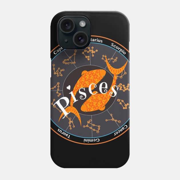 New Pisces zodiac sign Phone Case by designInk