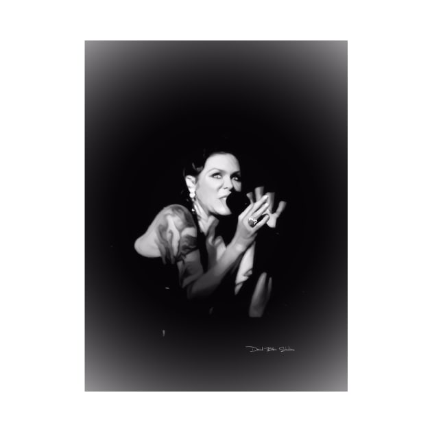 Beth Hart - Portrait - Black and White - Vignette by davidbstudios