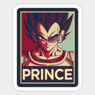 Vegeta Saiyan prince Sticker for Sale by Yashdusane