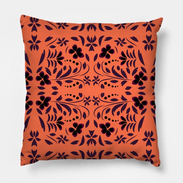 abstract seamless floral pattern exotic shapes Pillow by Eskimos