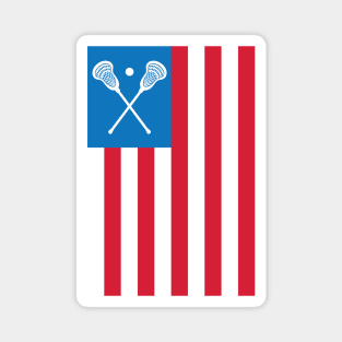 American Flag Lax 4th of July Lacrosse Helmet Sticks Magnet