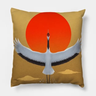 Mystical crane of eternal good luck Pillow