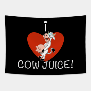 I Heart Cow Juice Tapestry