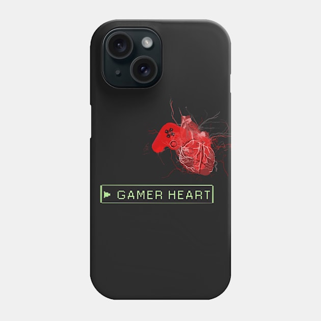 Gamer heart Phone Case by NeonDragon