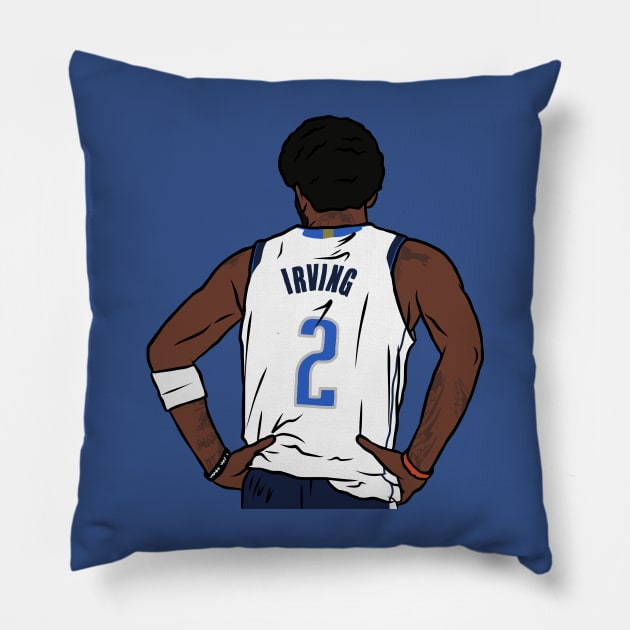 Kyrie Irving Back-To (Dallas) Pillow by rattraptees