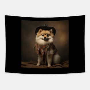 Cowboy Dog - Pomeranian Tapestry