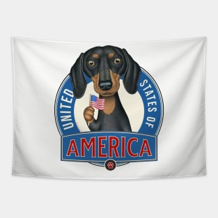 Dachshund United States of America Tapestry