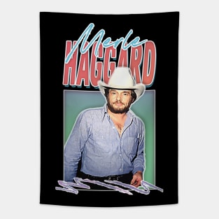 Merle Haggard / Retro Style Country Music Fan Gift Tapestry