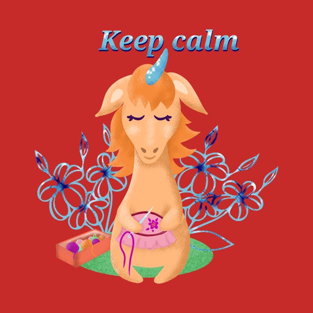 Unicorn keep calm by maryglu