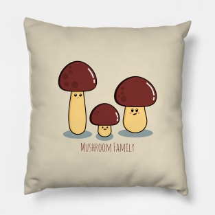 Mushroom Family Pillow