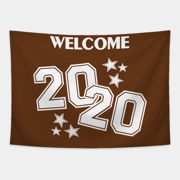 Welcome 2020 (New Year - White) Tapestry by KyasSan