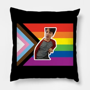 nathan pride flag Pillow