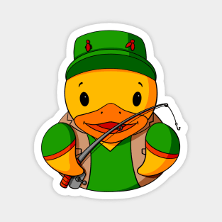 Fisherman Rubber Duck Magnet