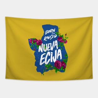 Born and Raised - Nueva Ecija, Philippines (Blue) Tapestry