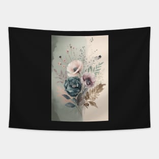 Flower Watercolor Painting Tapestry