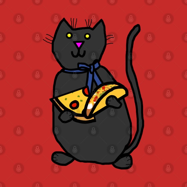 Animals Food Choice Taco or Pizza for Cat by ellenhenryart