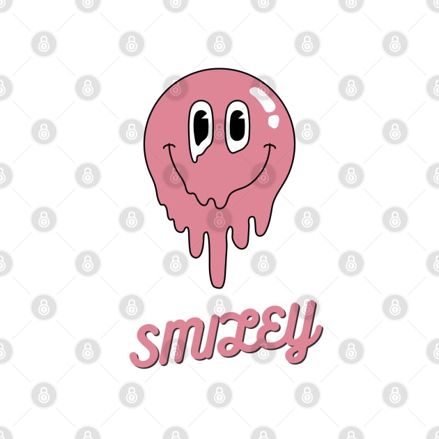 Preppy Y2K Trendy Smiley Design Cute Pink by VanillaArt