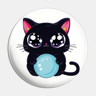 Magic Black Cat Meowgical Pin